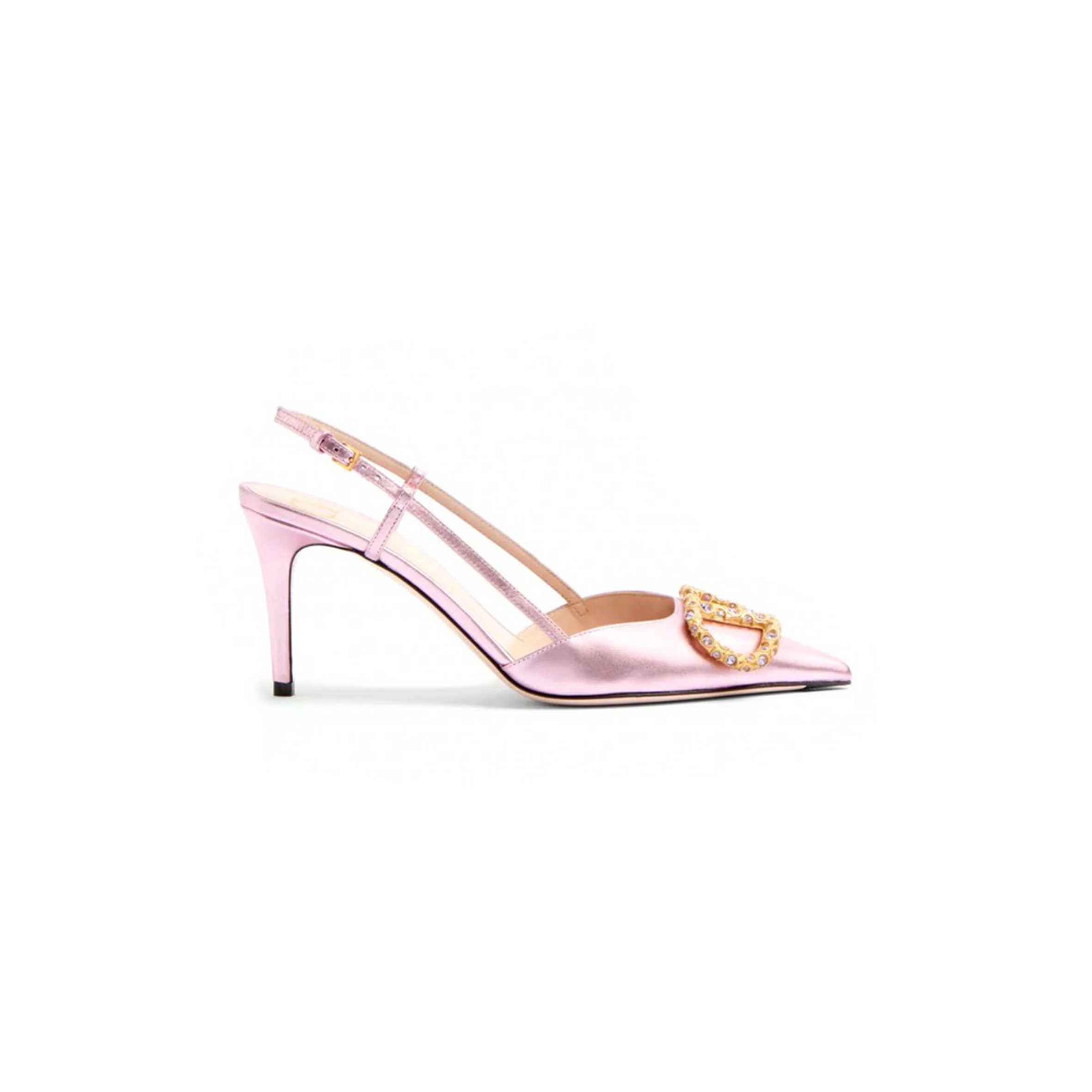 VALENTINO VLOGO SIGNATURE SLINGBACK PUMP IN LAMINATED NAPPA LEATHER 80MM 6W2S0R01LUY_BSV VALENTINO VLOGO SIGNATURE SLINGBACK PUMP IN LAMINATED NAPPA LEATHER 80MM 6W2S0R01LUY_BSV